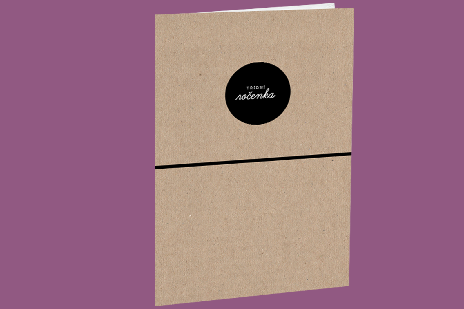 Minimalistická craft obálka s gumičkou